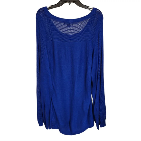 bebe blue knitted top - Picture 2 of 8